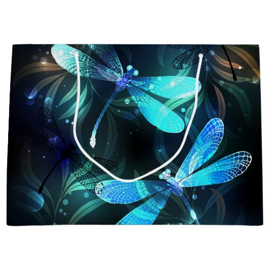 Gladde glazen libellen meer groot cadeauzakje (Voorkant)