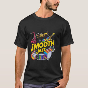Gladde Jazz Instrumenten Muziek Pret Concert T-shirt