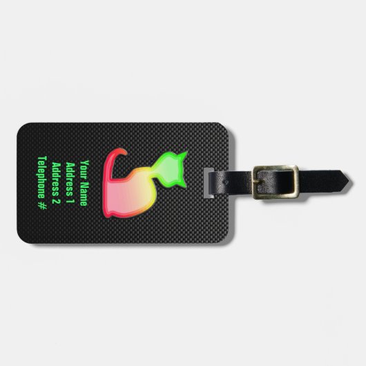 gladde kat bagagelabel (Voorkant horizontaal)