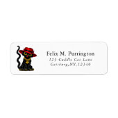 Gladde Operator Cool Swag Straat Sluwe Noir Kat Etiket (Voorkant)