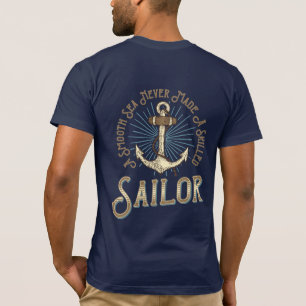Gladde Zee Heeft Nooit Een Zeiler Nautilair Anker T-shirt