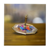 GladdeJoe Hanukkah-dreidelcadeau achthoekige basis Tegeltje (Voorkant)