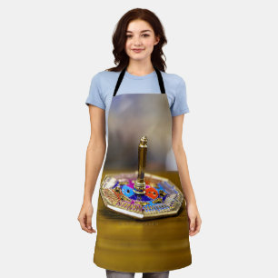 GladdeJoe Hanukkah-driedelcadeau achthoekige basis Schort