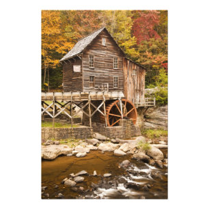 Glade Creek Grist Mill, Babcock State Park, 2 Foto Afdruk