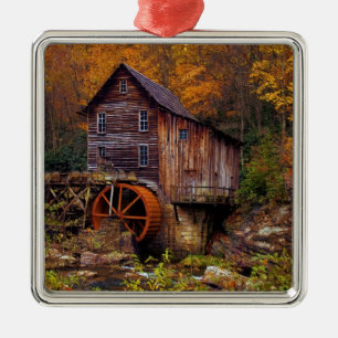 Glade Creek Grist Mill Metalen Ornament