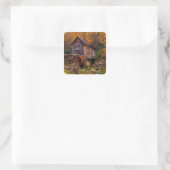 Glade Creek Grist Mill Vierkante Sticker (Tas)