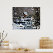 Glade Creek Gristmill winter 2010 Poster (Keuken)