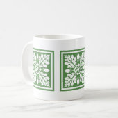 Glade Green Acorn and Leaf Tile Design Café Mug (Devant gauche)