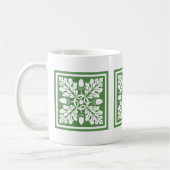 Glade Green Acorn and Leaf Tile Design Café Mug (Gauche)