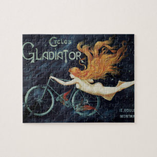 Gladiator Cycles,  Victoriaans Art Nouveau Legpuzzel