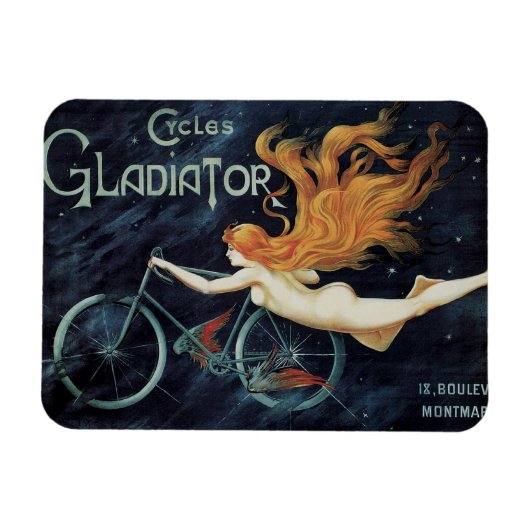 Gladiator Cycles,  Victoriaans Art Nouveau Magneet (Horizontaal)