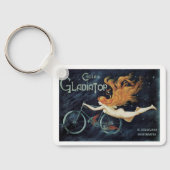 Gladiator Cycles,  Victoriaans Art Nouveau Sleutelhanger (Achterkant)