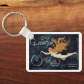 Gladiator Cycles,  Victoriaans Art Nouveau Sleutelhanger (Achterkant)