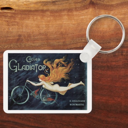 Gladiator Cycles,  Victoriaans Art Nouveau Sleutelhanger (Voorkant)