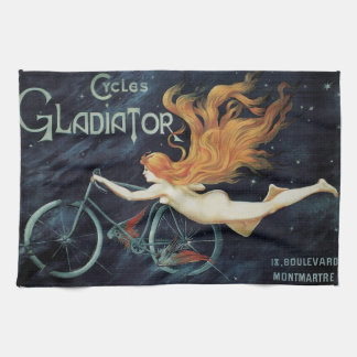 Gladiator Cycles, Vintage Victoriaanse Art Nouveau Theedoek