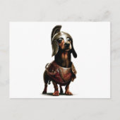 Gladiator Dachshund postkaart kunst (Voorkant)