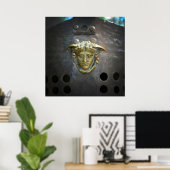 gladiator helmet bronze god symbool oude donkere d poster (Thuiskantoor)