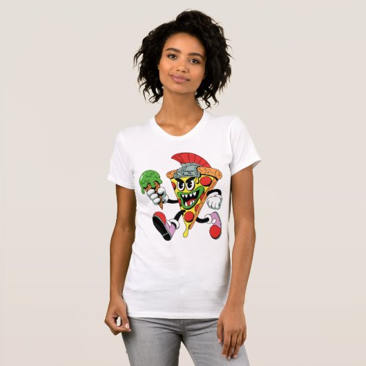 Gladiator Pizza Slice Italiaanse Brainrot Vrouwen T-shirt (Voorkant volledig)