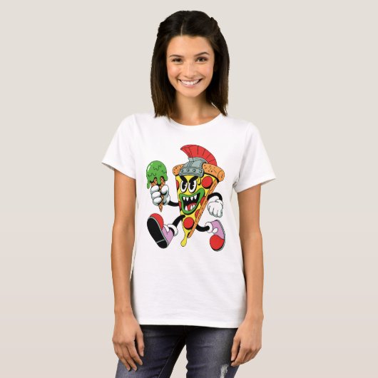 Gladiator Pizza Slice Italiaanse Brainrot Vrouwen T-shirt (Voorkant volledig)