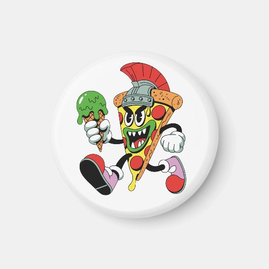 Gladiator Pizza Slice Italian Brainrot Magneet (Voorkant)