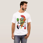 Gladiator Pizza Slice Italian Brainrot Mannen’s T-shirt (Voorkant volledig)