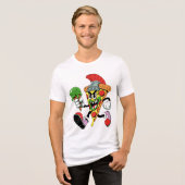 Gladiator Pizza Slice Italian Brainrot Mannen’s Tri-Blend Shirt (Voorkant volledig)