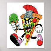 Gladiator Pizza Slice Italian Brainrot Poster (Voorkant)