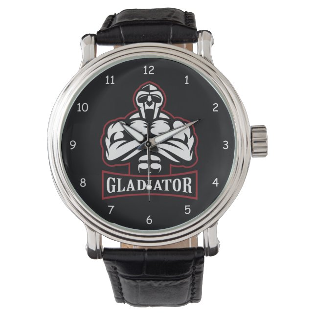 Gladiator Silhouette Horloge (Voorkant)