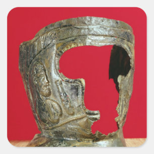 Gladiatormasker van Gallo-Roman Vierkante Sticker