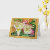 Gladiola S'en sortir bientôt Carte de voeux (Fleur jaune)