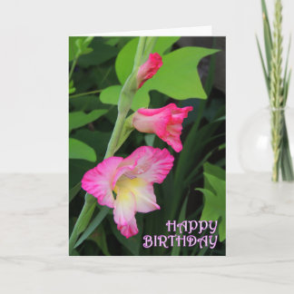 Gladiola Verjaardag 3 Kaart