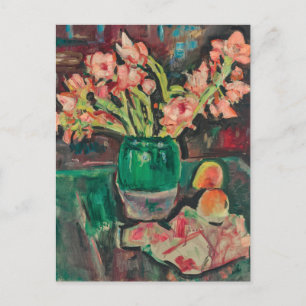 Gladiolen in een groene vaas George Leslie Hunte Briefkaart