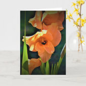 Gladioli, carte (Fleur jaune)