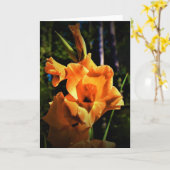 Gladioli, carte (Fleur jaune)