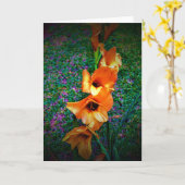 Gladioli, carte (Fleur jaune)