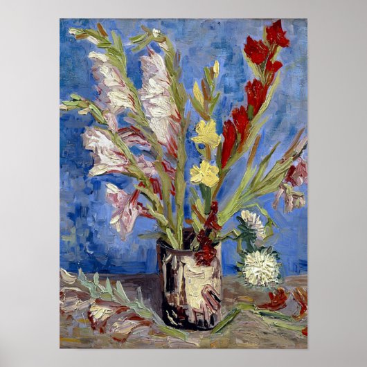 Gladioli door Vincent Van Gogh Poster (Voorkant)