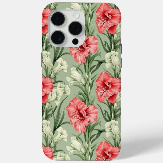 Gladioli Floral Botanical Print Design Stoer Case-Mate iPhone Case (Achterkant)