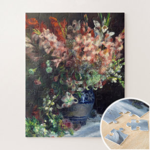 Gladioli in een vaas van Auguste Renoir Art Legpuzzel