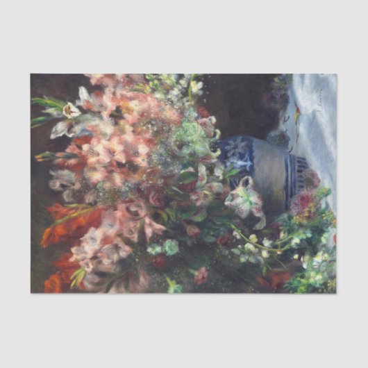 Gladioli in een vaas van Auguste Renoir Art Tissuepapier (Voorkant)