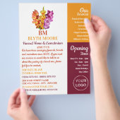 Gladiolus Bloemen, Funeral Home, Directeuren Flyer (Hand)