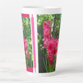 Gladiolus Flowers Collage Latte Mug (Devant)
