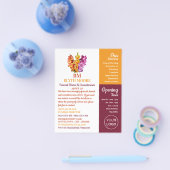 Gladiolus Flowers, Funeral Home, Directors Flyer (Enkel)