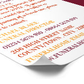 Gladiolus Flowers, Funeral Home, Directors Poster (Hoek)