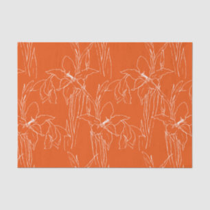 Gladiolus Line art botanisch hand getekend patroon Tissuepapier