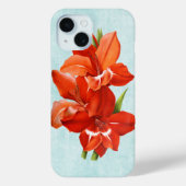 Gladiolus op Aged Denim Case-Mate iPhone Case (Achterkant)