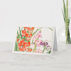 Gladiolus, Schizanthus door Tanigami Konan Kaart