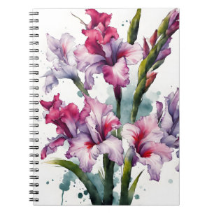 Gladiolus - Waterverf bloemen Notitieboek