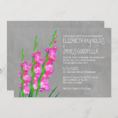 Gladiolus Wedding Invitations Kaart (Voorkant / Achterkant)