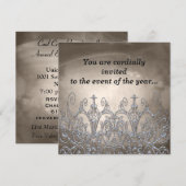 Gladmoore Rupert Elegant Party Invitation Kaart (Voorkant / Achterkant)
