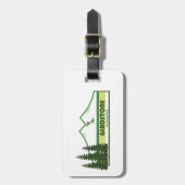 Gladstone Provincial Park Green Stripes Bagagelabel (Voorkant verticaal)